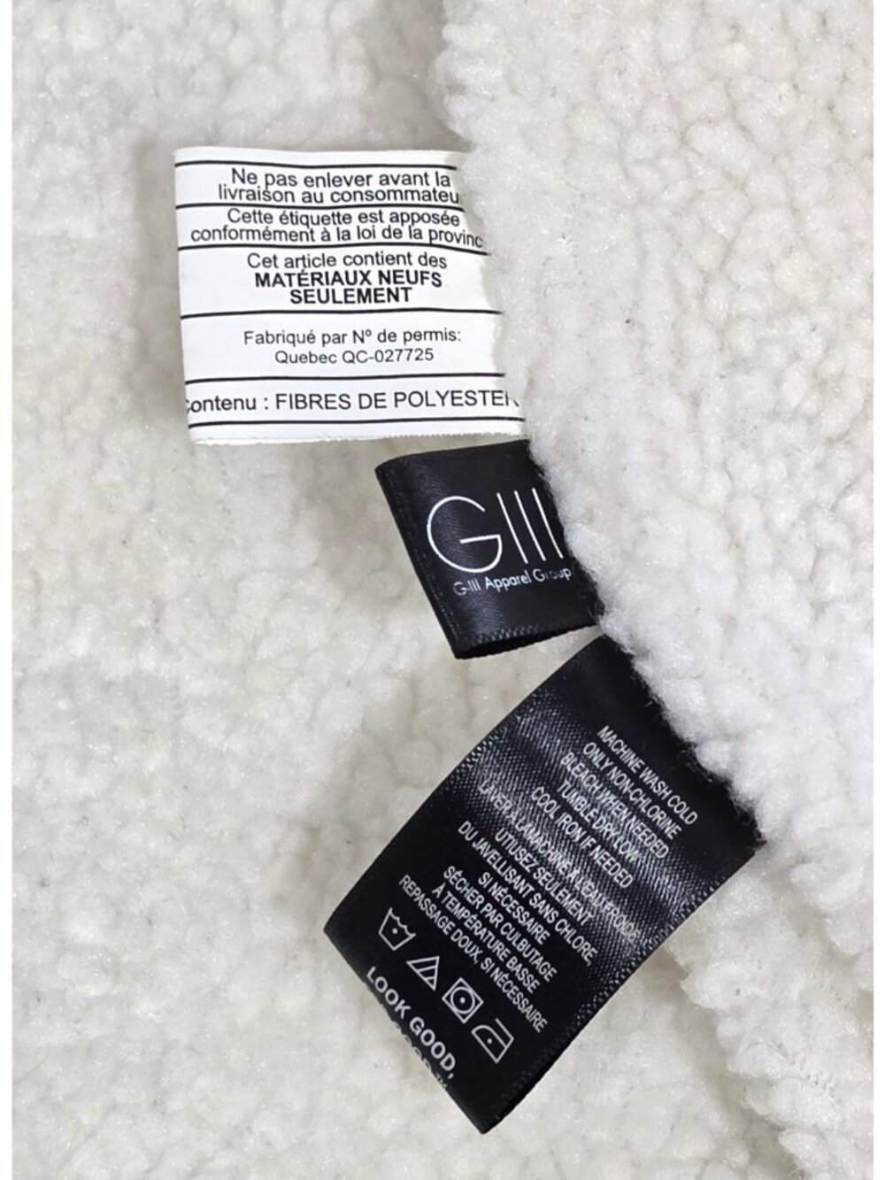 Kenneth Cole New York White Quilted Hooded   Sherpa Puffer Jacket Mid-Length S/P - Picture 5 of 12